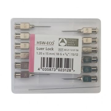 Enjektör İğnesi - HSW - 12 Adet 1.80 x 20 mm - 15G
