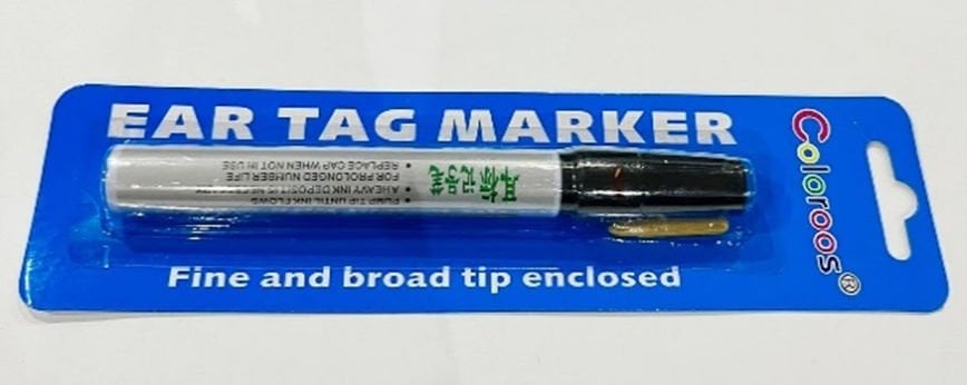 Silinmez Kulak Küpesi Kalemi - İTHAL - Siyah