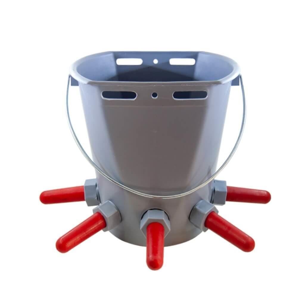 Buzağı Emzirme Kovası - 5 Emzikli - 8 Litre