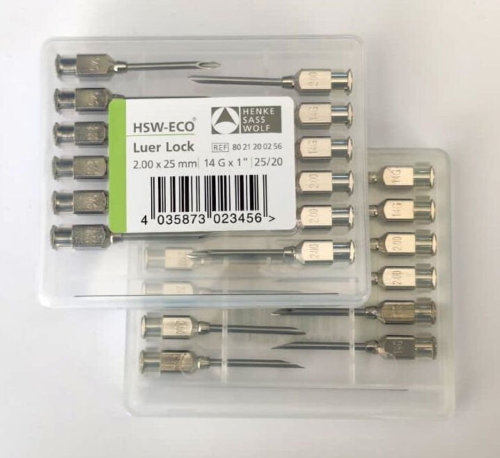 Enjektör İğnesi - HSW - 12 Adet 2 x 25 mm - 14G