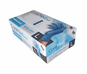 Pudrasız Nitril Muayene Eldiveni Mavi - L (1 pk = 100 adet)