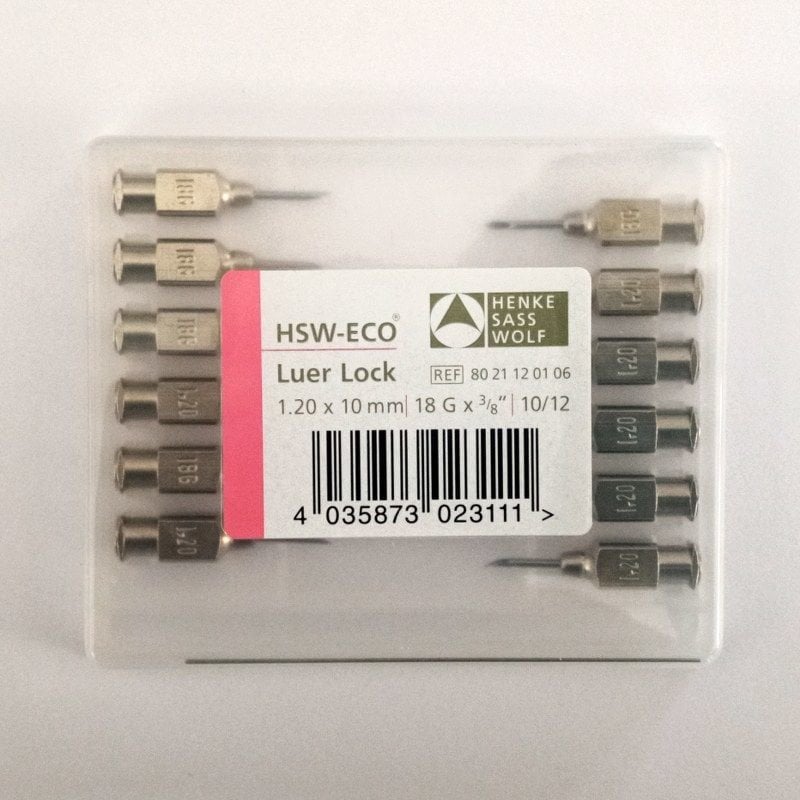 Enjektör İğnesi - HSW - 12 Adet 1.20 x 10 mm