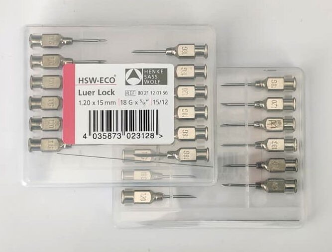 Enjektör İğnesi - HSW - 12 Adet 1.20 x 15 mm - 18G