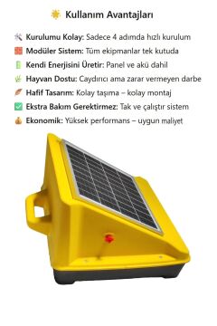 Elektrikli Çit Seti - 30 Dönüme Kadar - Güneş Enerjili