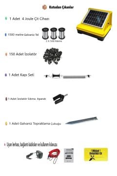 Elektrikli Çit Seti - 30 Dönüme Kadar - Güneş Enerjili