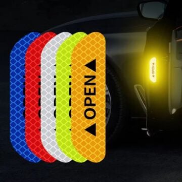 Reflektif Araç Kapı Uyarı Etiketi - 1 adet