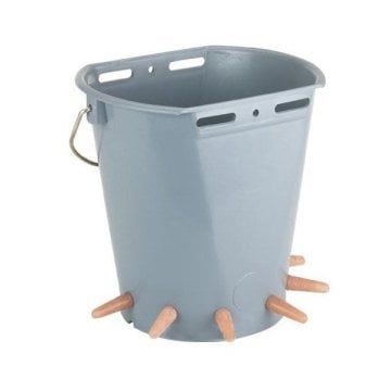 Yeni Doğan Kuzu Emzirme Kovası - 6 Emzikli - Gri - Çekvalfli