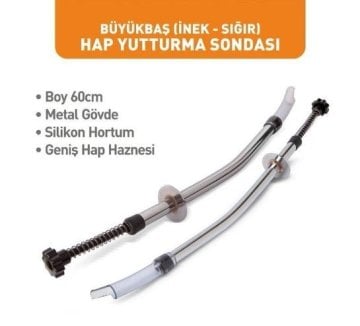 Hap Yutturma Sondası - Metal - 60 cm