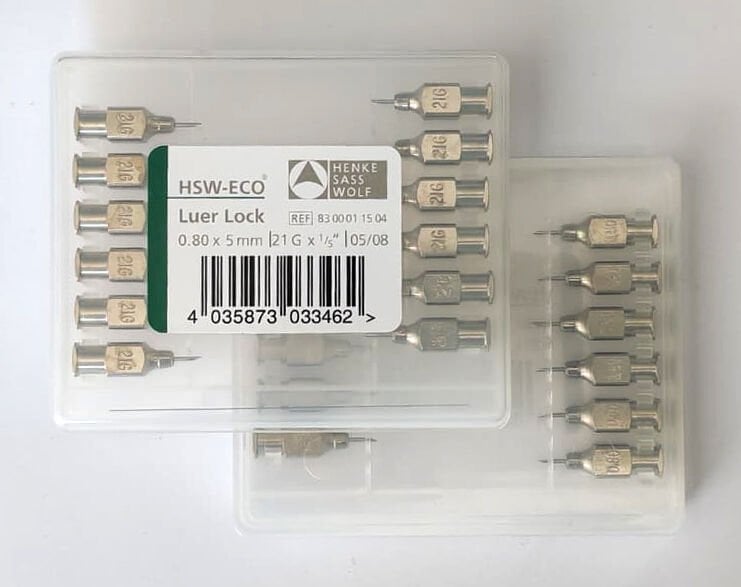 Enjektör İğnesi - HSW - 12 Adet 0.80 x 5 mm - 21G
