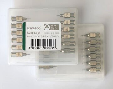 Enjektör İğnesi - HSW - 12 Adet 0.80 x 5 mm - 21G